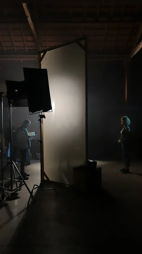 Eduardo Auricchio on set