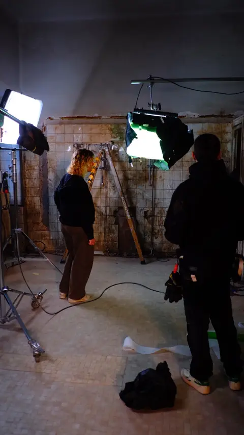 Eduardo Auricchio on set