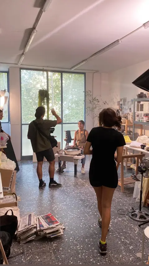 Eduardo Auricchio on set
