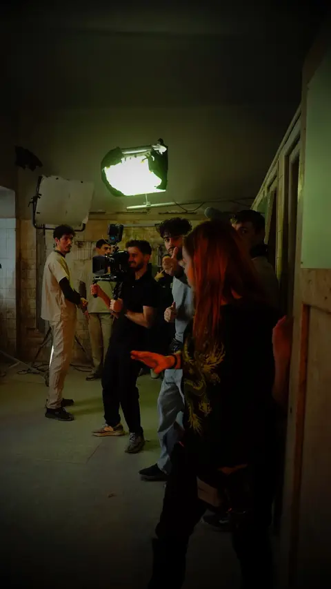 Eduardo Auricchio on set