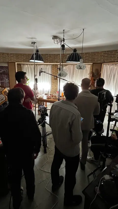 Eduardo Auricchio on set