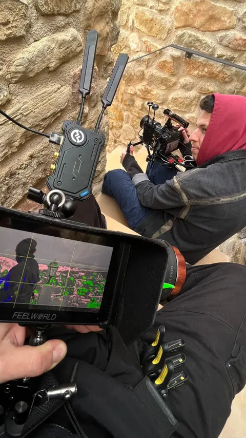 Eduardo Auricchio on set