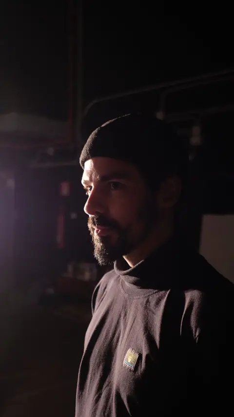 Eduardo Auricchio on set