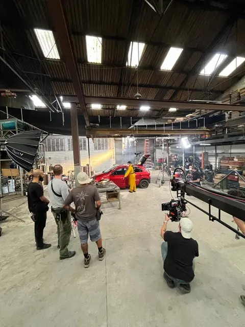 Eduardo Auricchio on set